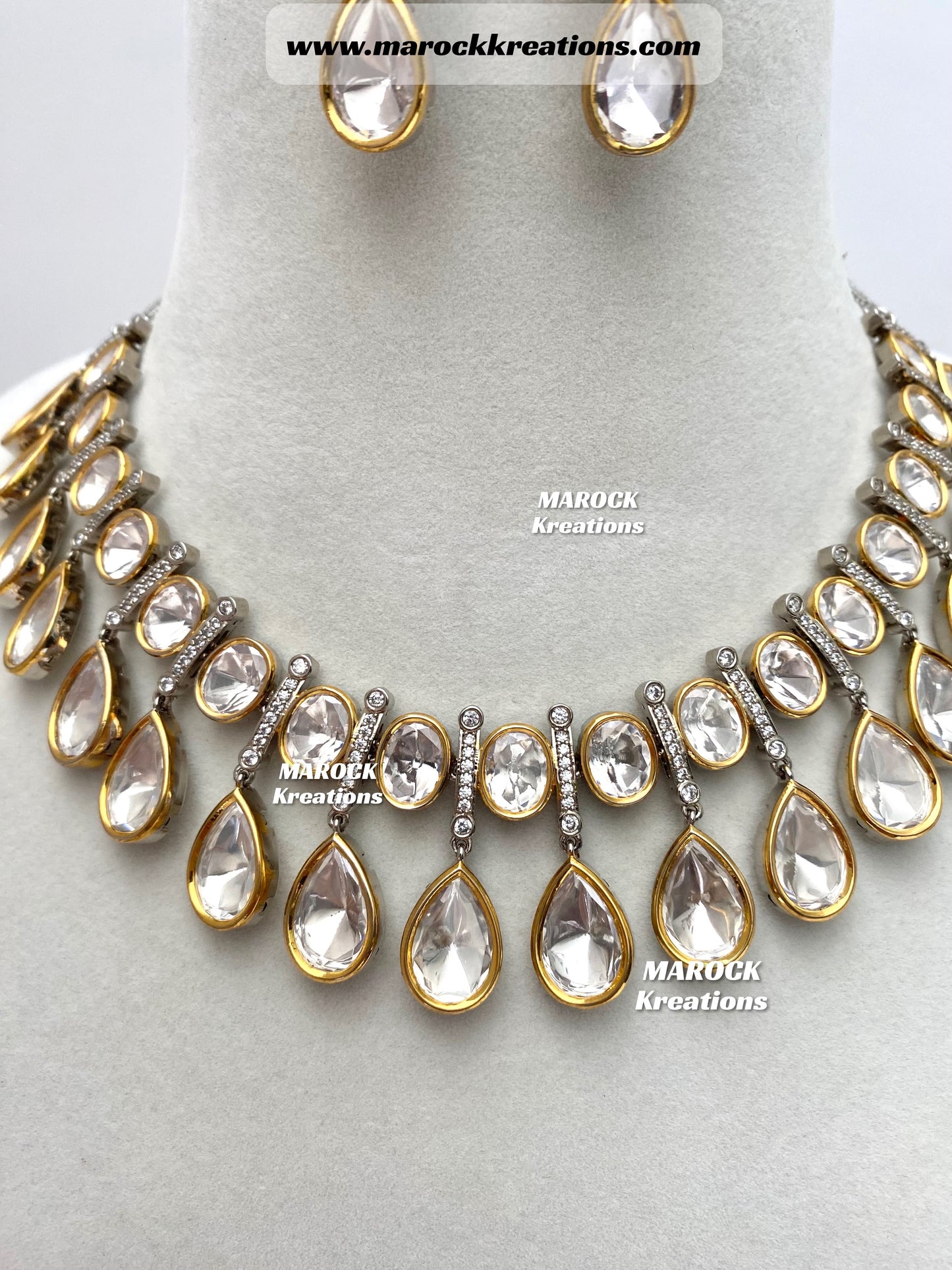 Sneha Tyani Inspired Premium Quality gold plated Kundan exclusive Necklace set