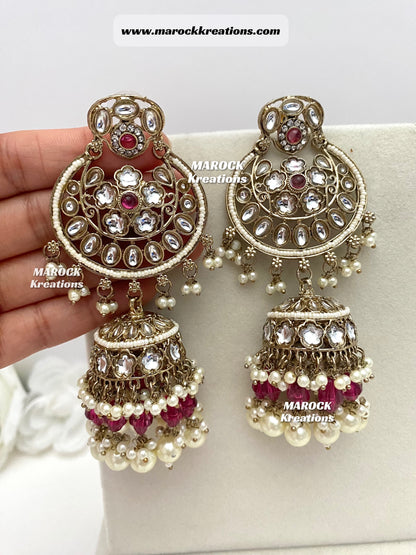 Kundan Jhumki Earrings