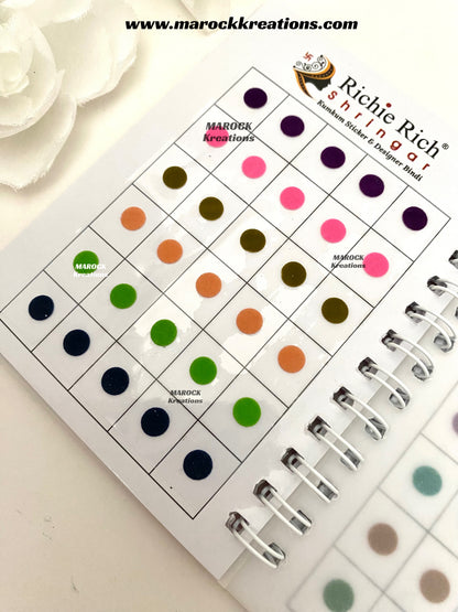 Assorted colors Bindi Mini book/Kumkum stickers book (240 bindis in a book)