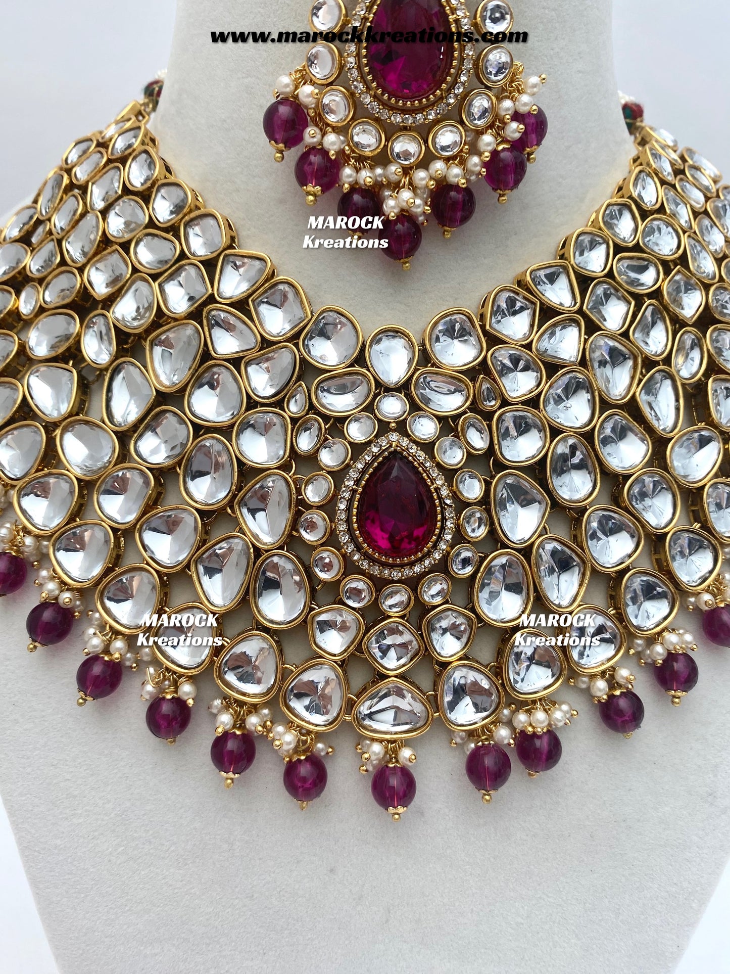 Ruhi Premium Quality Statement Kundan Necklace/Bridal set