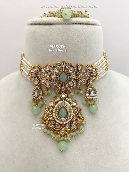 Mahima Premium Quality Kundan Choker set