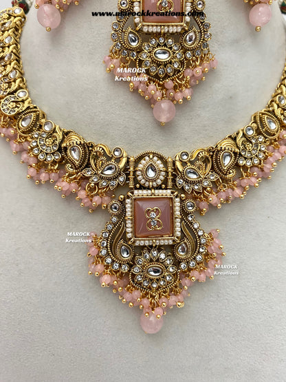 Nidhi Premium Quality Kundan Statement necklace set