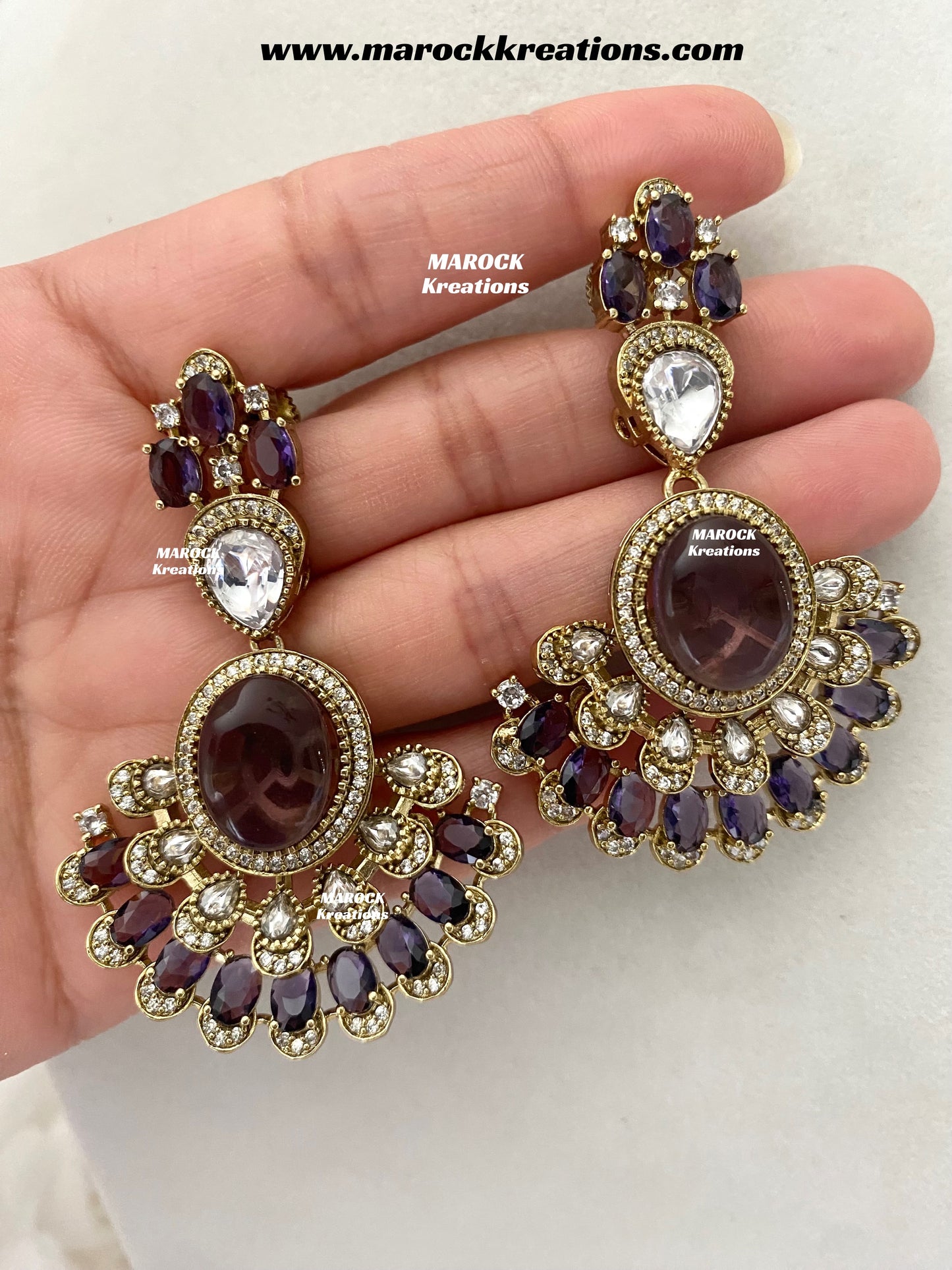 Nicole Sabyasachi inspired Moissanite Kundan and American diamond Necklace set