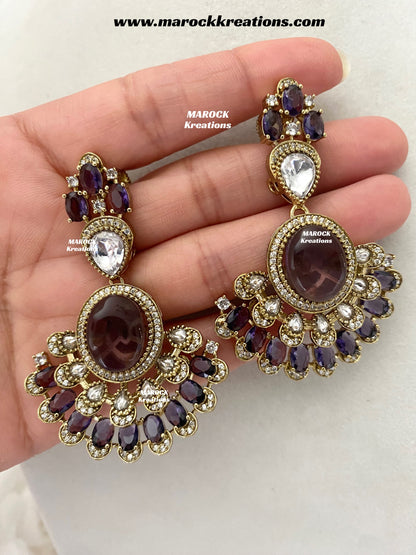 Nicole Sabyasachi inspired Moissanite Kundan and American diamond Necklace set