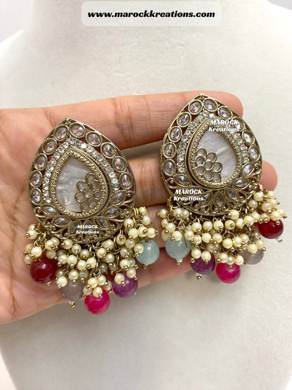 Belle Polki Statement Earrings