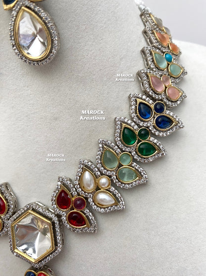 Katie Tyani inspired Premium Quality Kundan Statement Necklace set