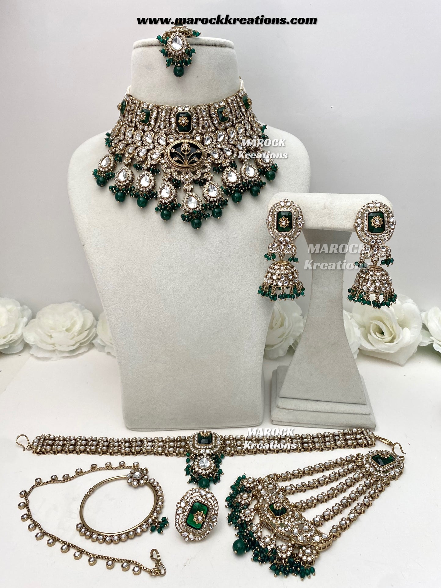 Premium Quality Antique Kundan Statement Bridal set