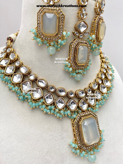 Shabnam Premium Quality Kundan Statement Necklace set