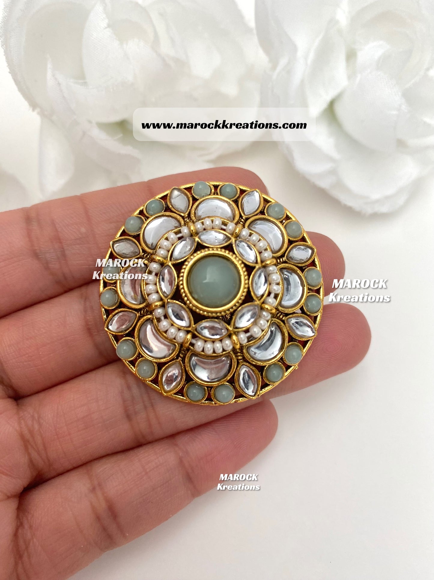 Kundan Statement adjustable Finger Rings