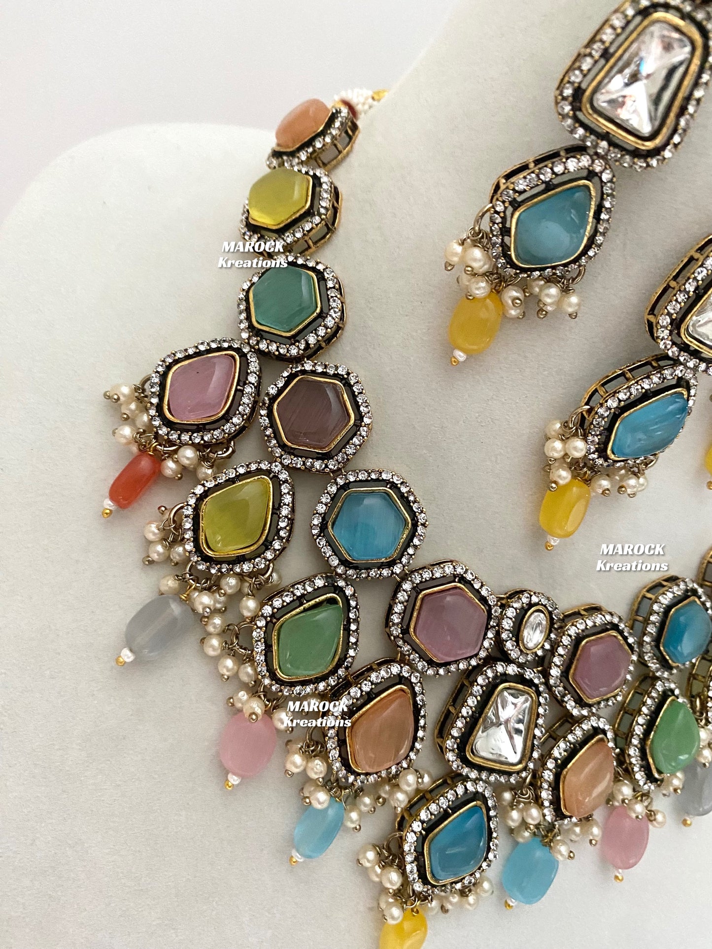 Smita Victorian Kundan Statement Necklace set