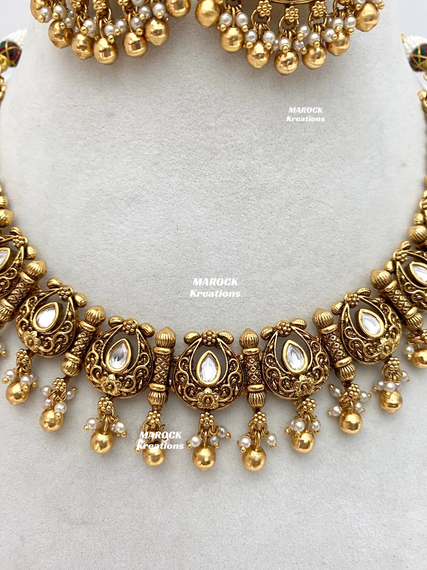 Archie Premium Quality Gold Plated Kundan Necklace set