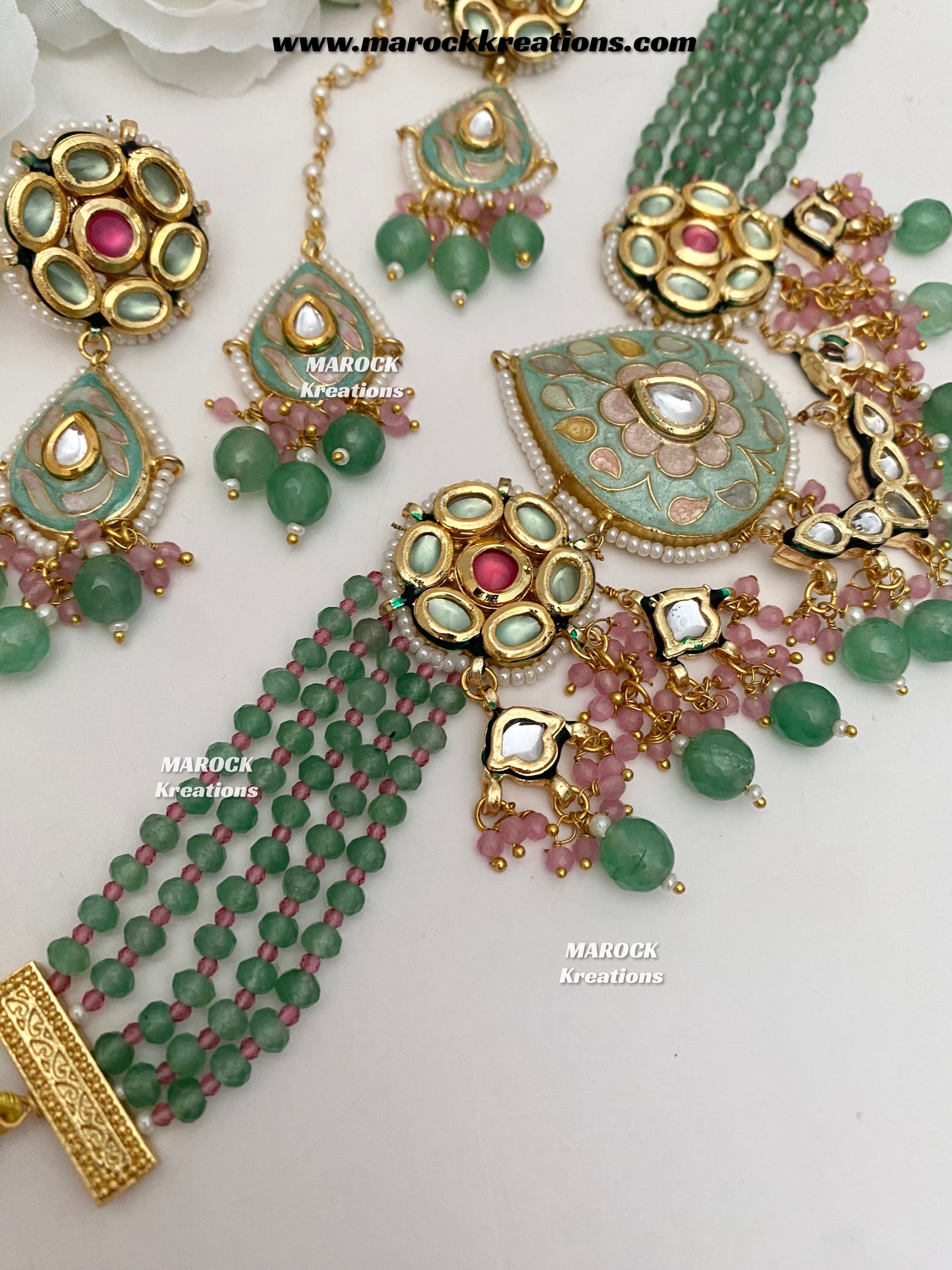 Natasha Premium Quality Kundan Meenakari Statement Choker set