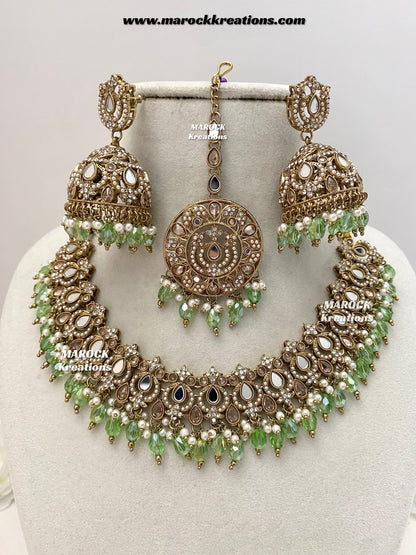 Premium Quality Mirror necklace set