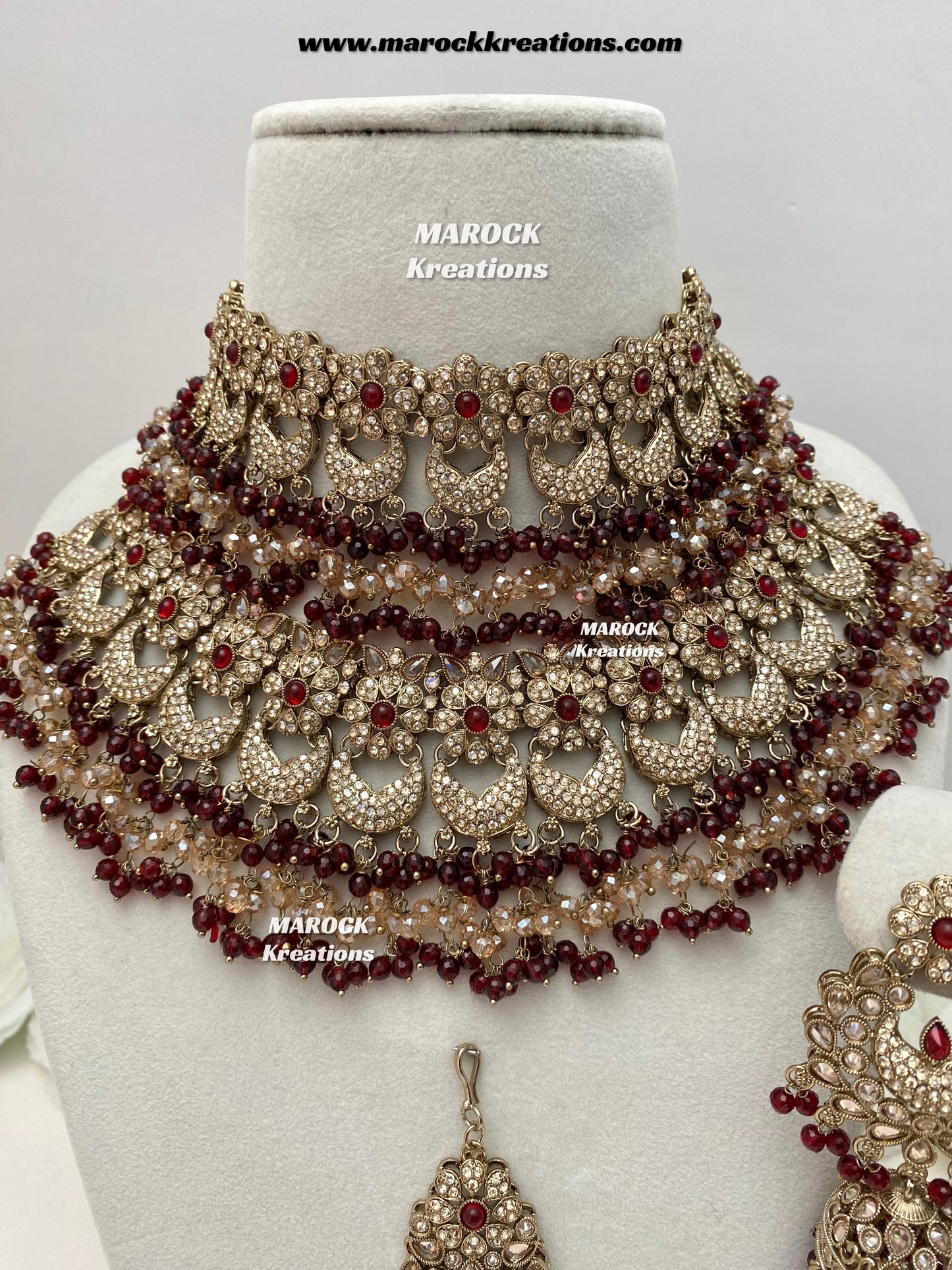 Meesha Premium Quality Pakistani Choker and Necklace combo set