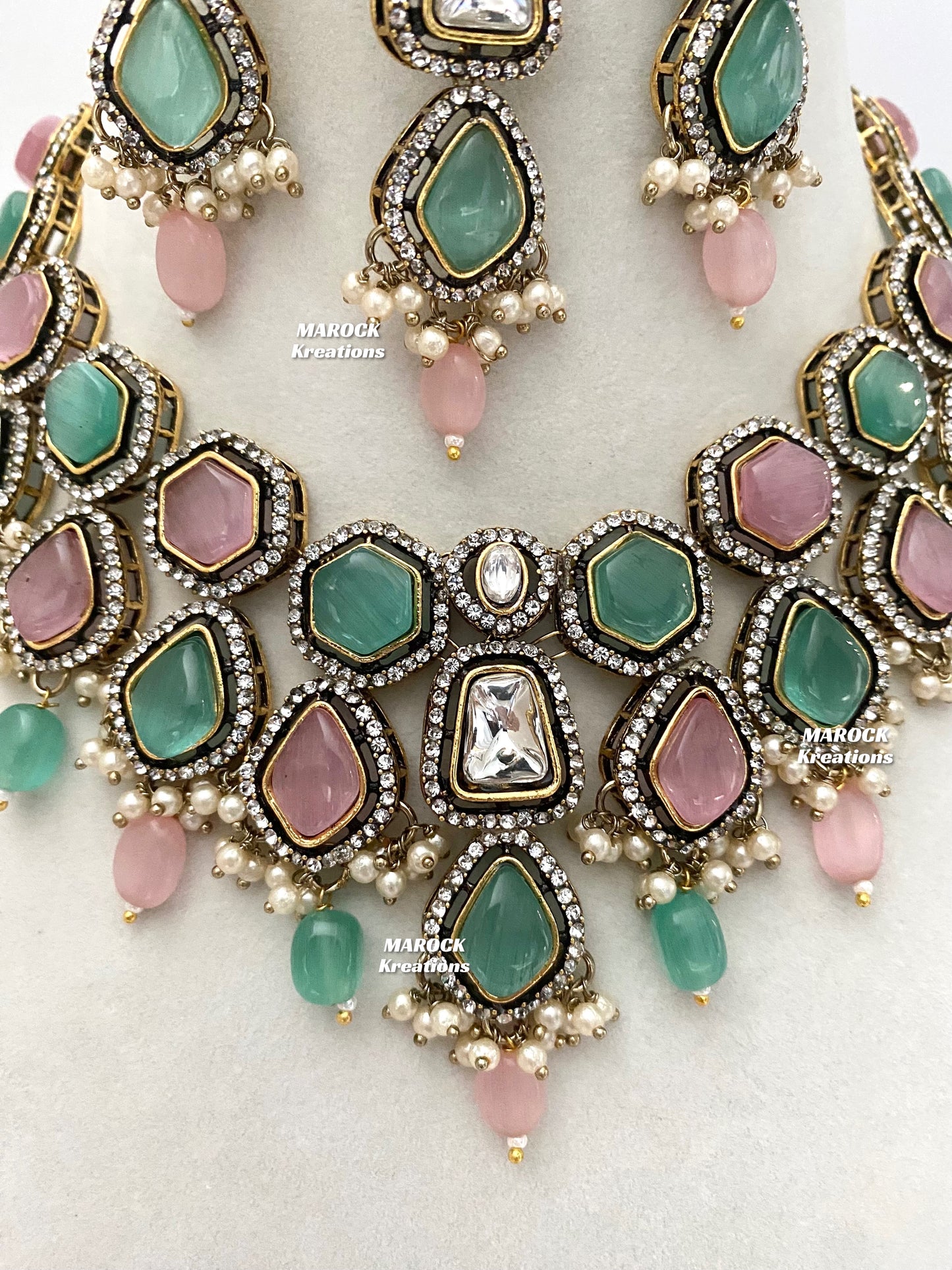 Smita Victorian Kundan Statement Necklace set