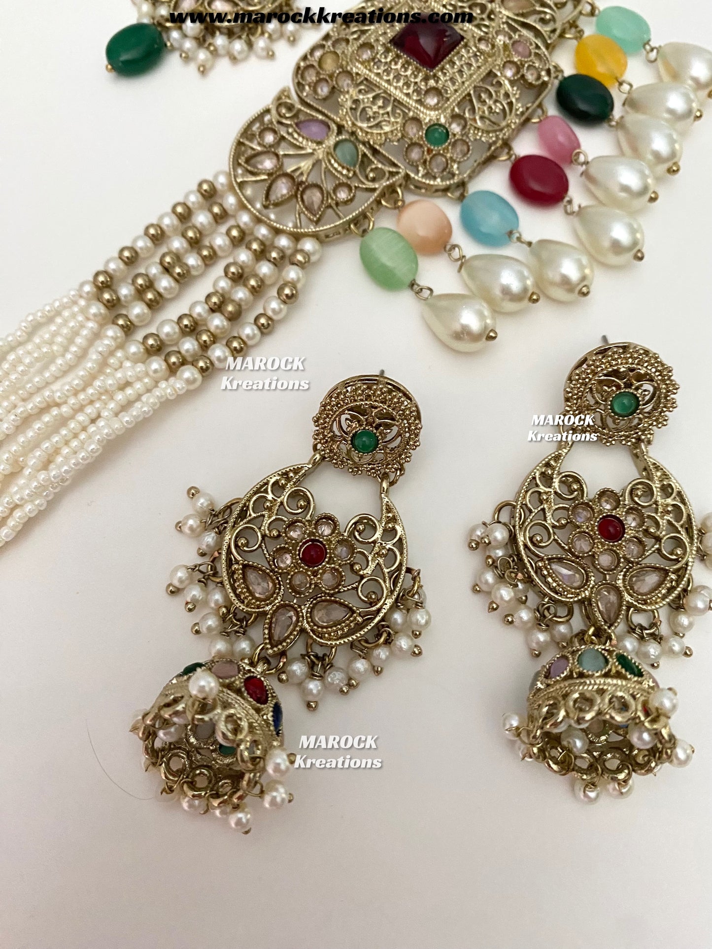 Naila Antique Gold Polki Choker set