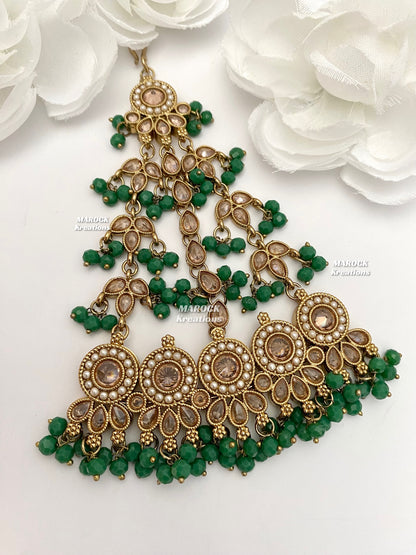 Antique Gold Polki Jhoomer/Passa
