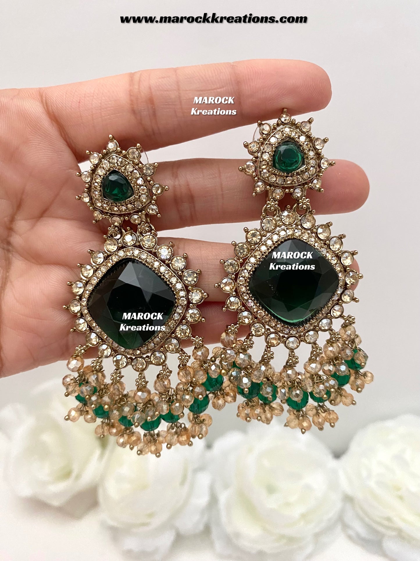 Shala Polki Statement Earrings