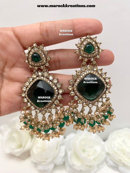 Shala Polki Statement Earrings