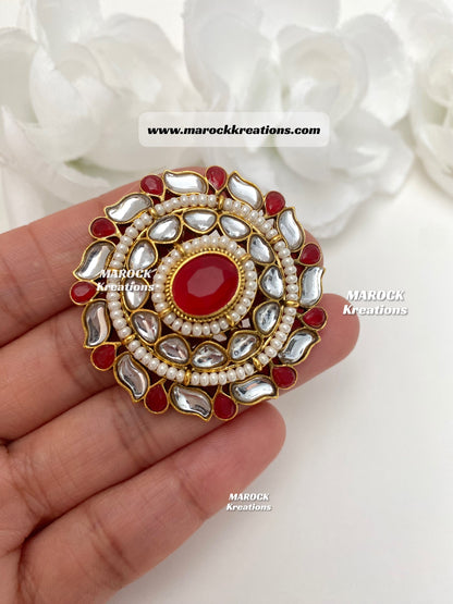 Kundan Statement adjustable Finger Rings