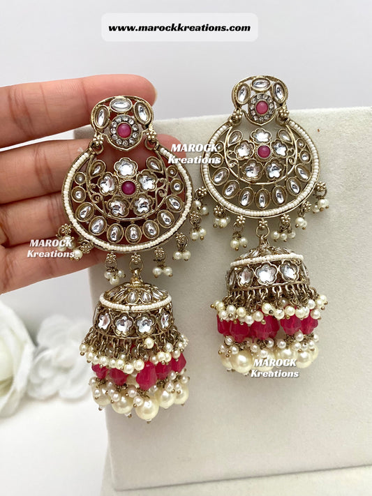 Kundan Jhumki Earrings