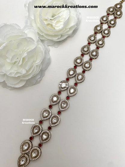 Premium Quality Moissanite Kundan Bridal set/bridal jewelry