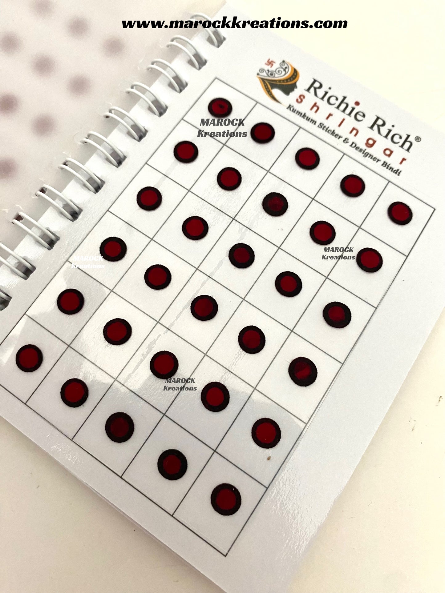 Assorted colors Bindi Mini book/Kumkum stickers book (240 bindis in a book)