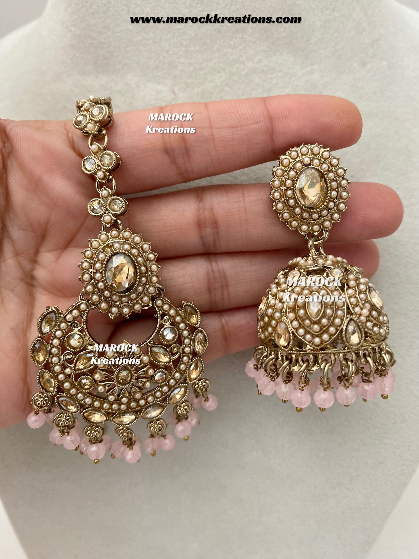 Shaya Antique Gold Polki waterfall Choker set