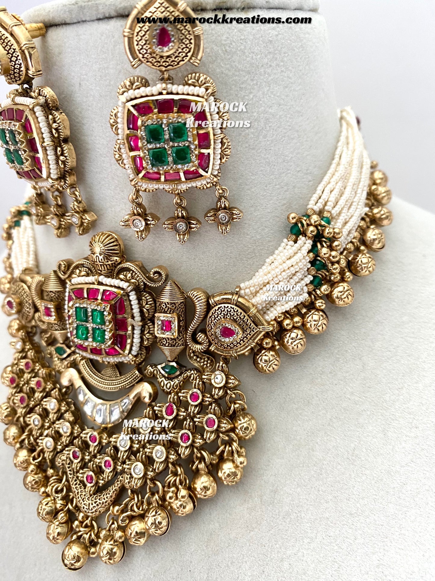 Ashifa Premium Quality Gold Plated Rajwadi choker set
