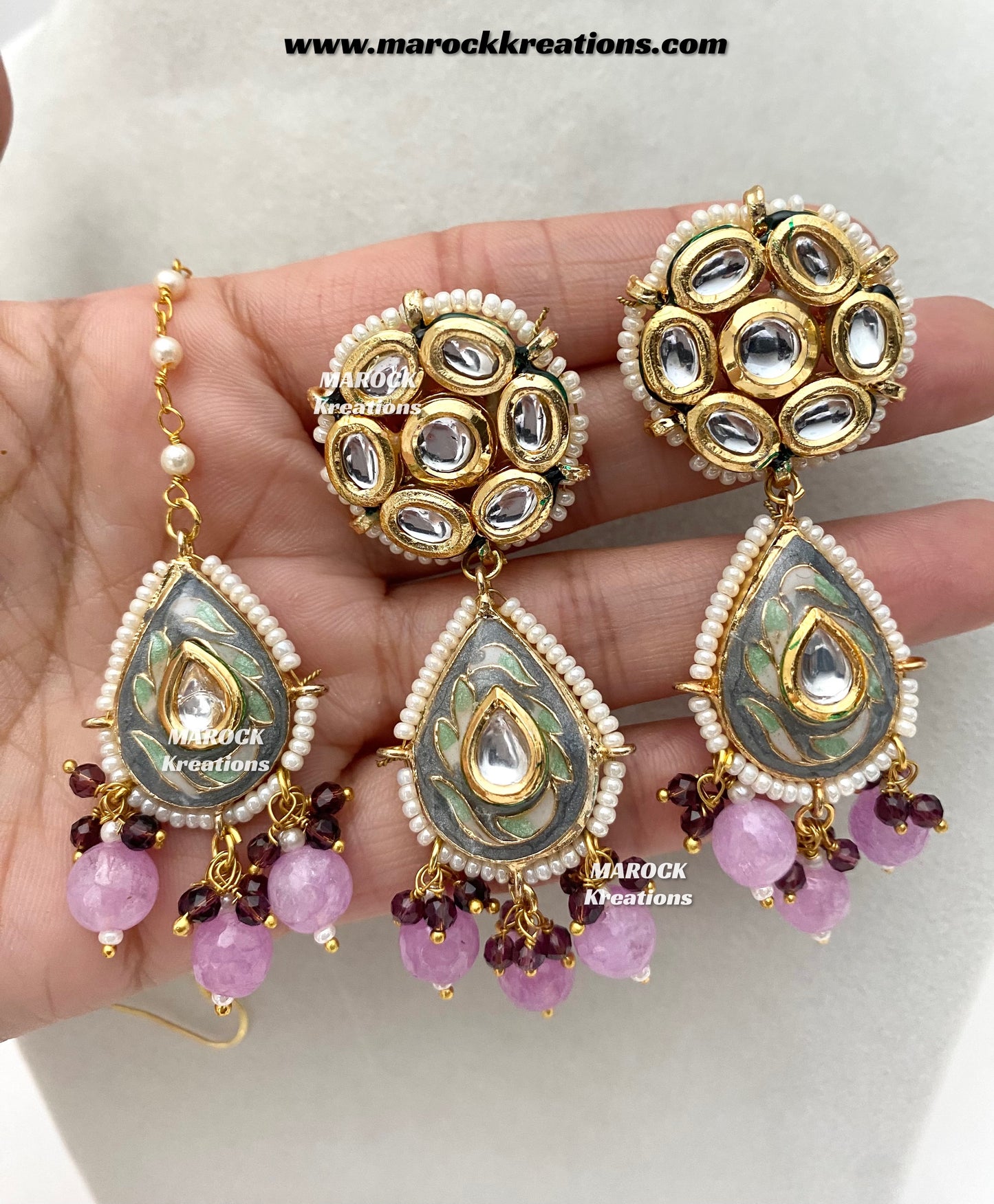 Natasha Premium Quality Kundan Meenakari Statement Choker set