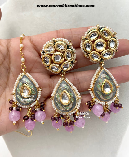 Natasha Premium Quality Kundan Meenakari Statement Choker set