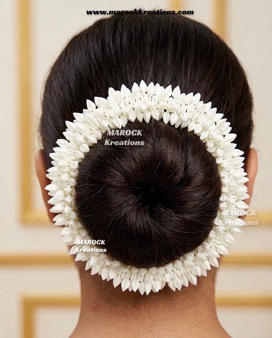 Artificial Jasmin scented Bun Gajra- 17 inches (approx.)