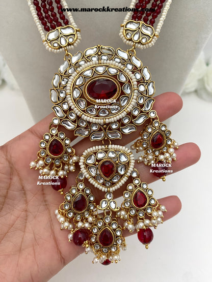 Neela Premium Quality Kundan Statement Rani haar set