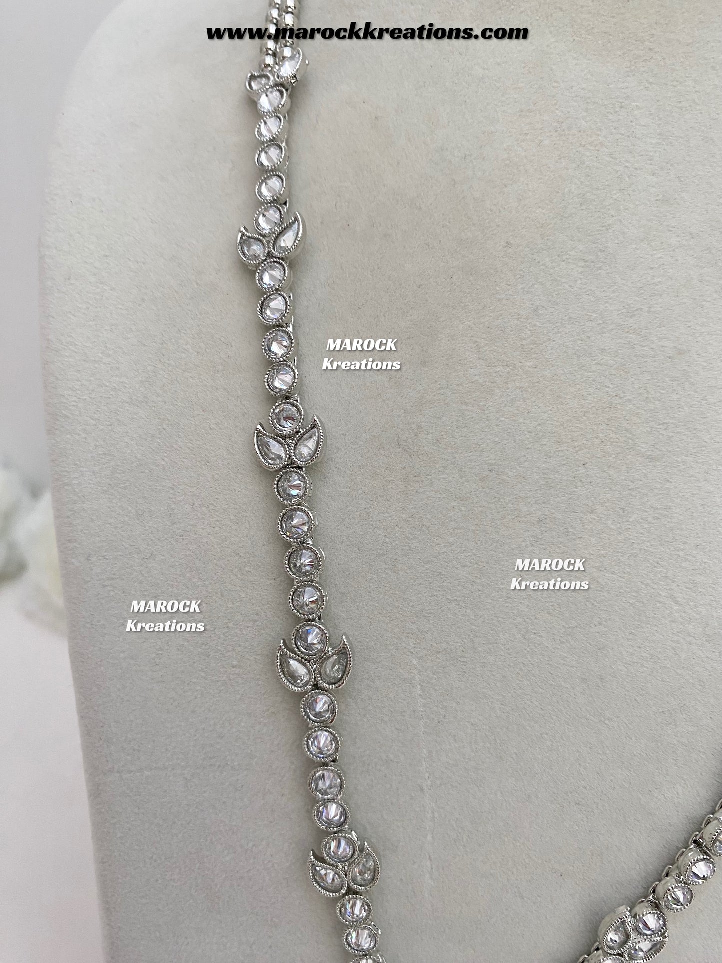 Amsa Premium Quality Polki statement Rani haar set