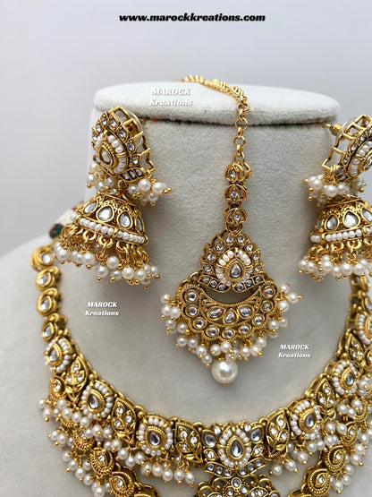 Danisha Premium Quality Kundan Statement necklace set