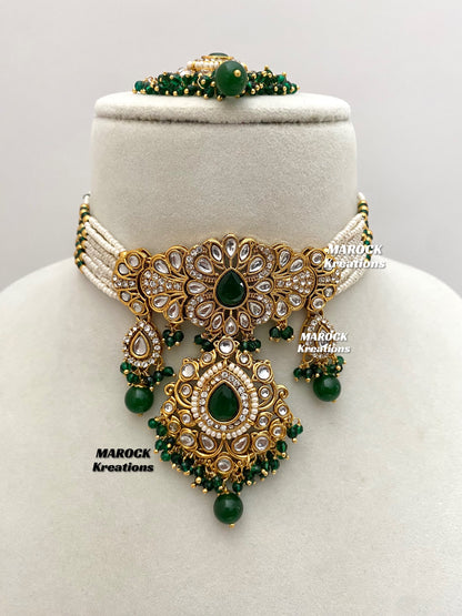 Mahima Premium Quality Kundan Choker set