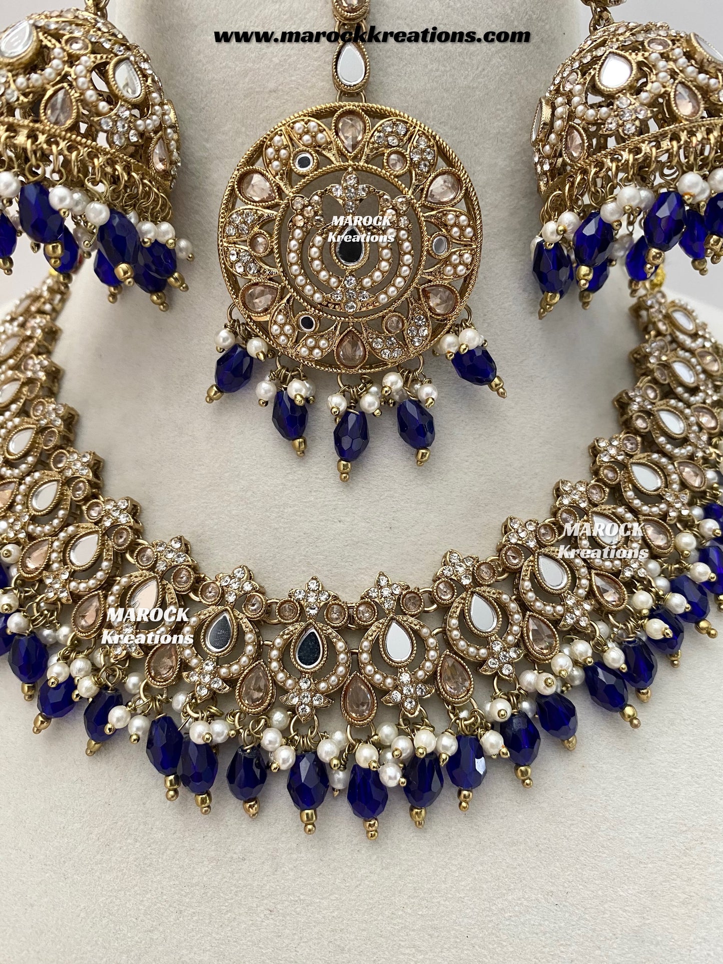 Premium Quality Mirror necklace set