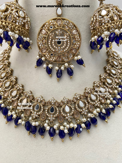 Premium Quality Mirror necklace set