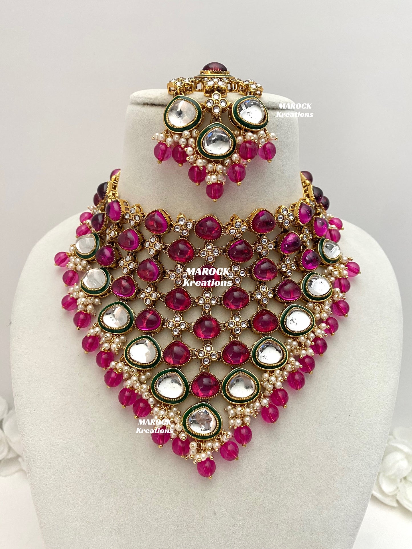 Connie Premium Quality Statement Kundan Necklace/Bridal set