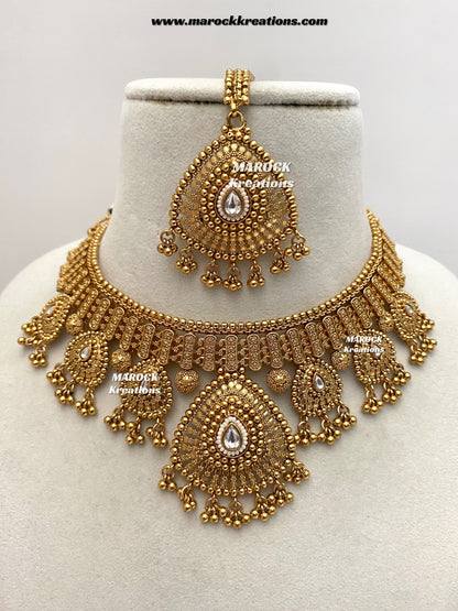 Zabina Premium Quality Gold plated necklace set