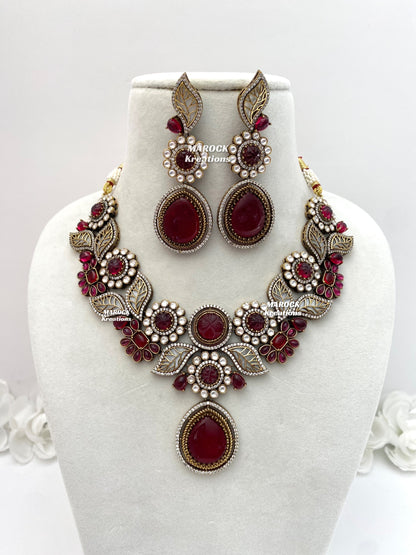 Angela Sabyasachi inspired Premium Quality Moissanite Kundan Necklace set