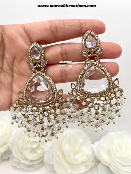 Lina Polki Statement Earrings