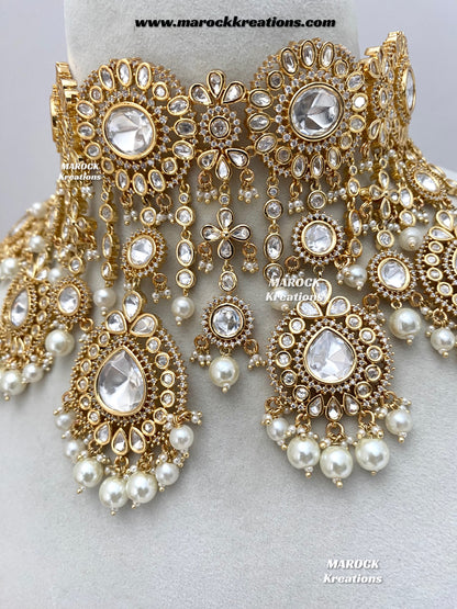 Antara Tyani inspired Premium Quality Gold plated Kundan exclusive Necklace set/Bridal set