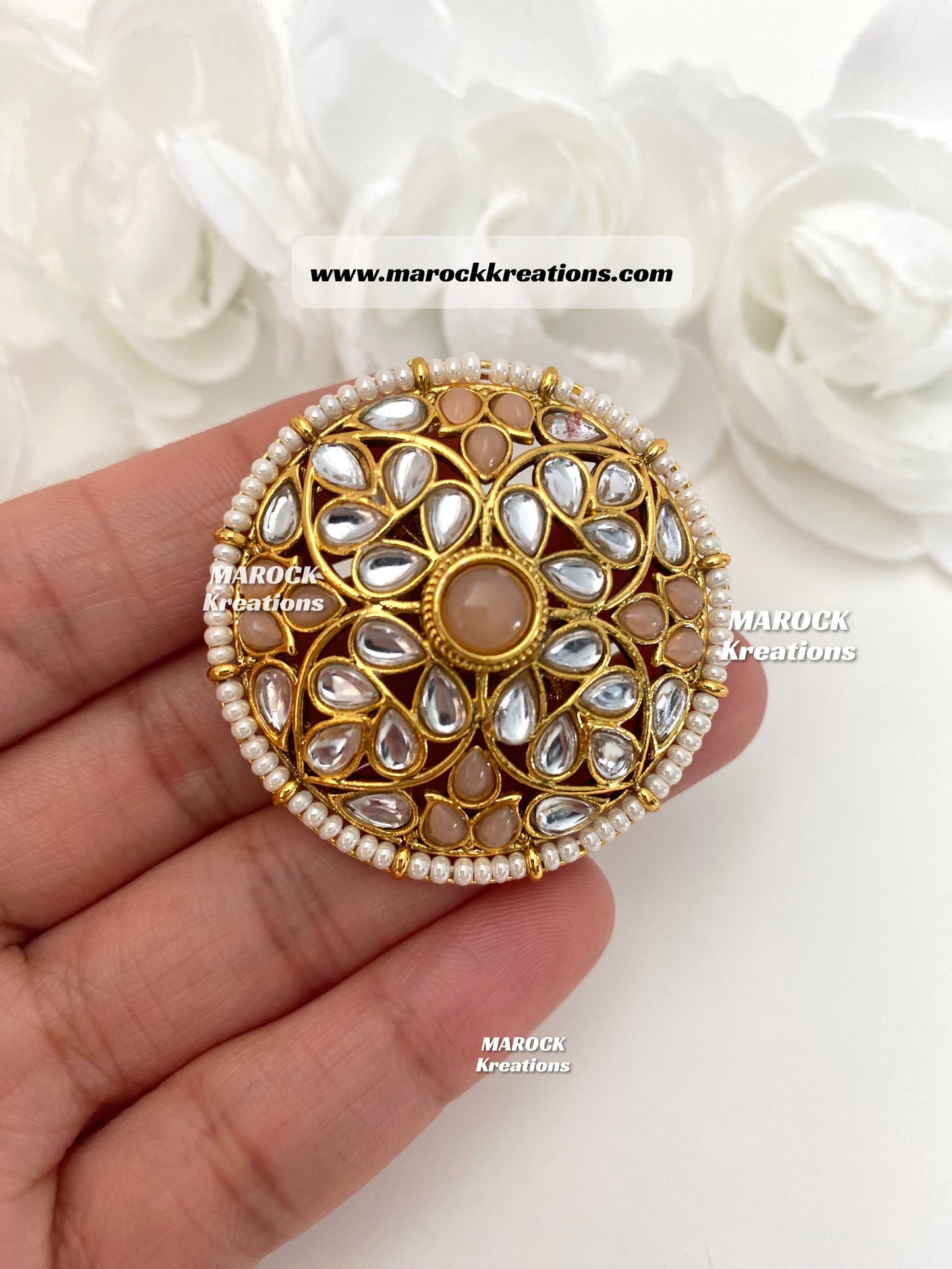 Kundan Statement adjustable Finger Rings