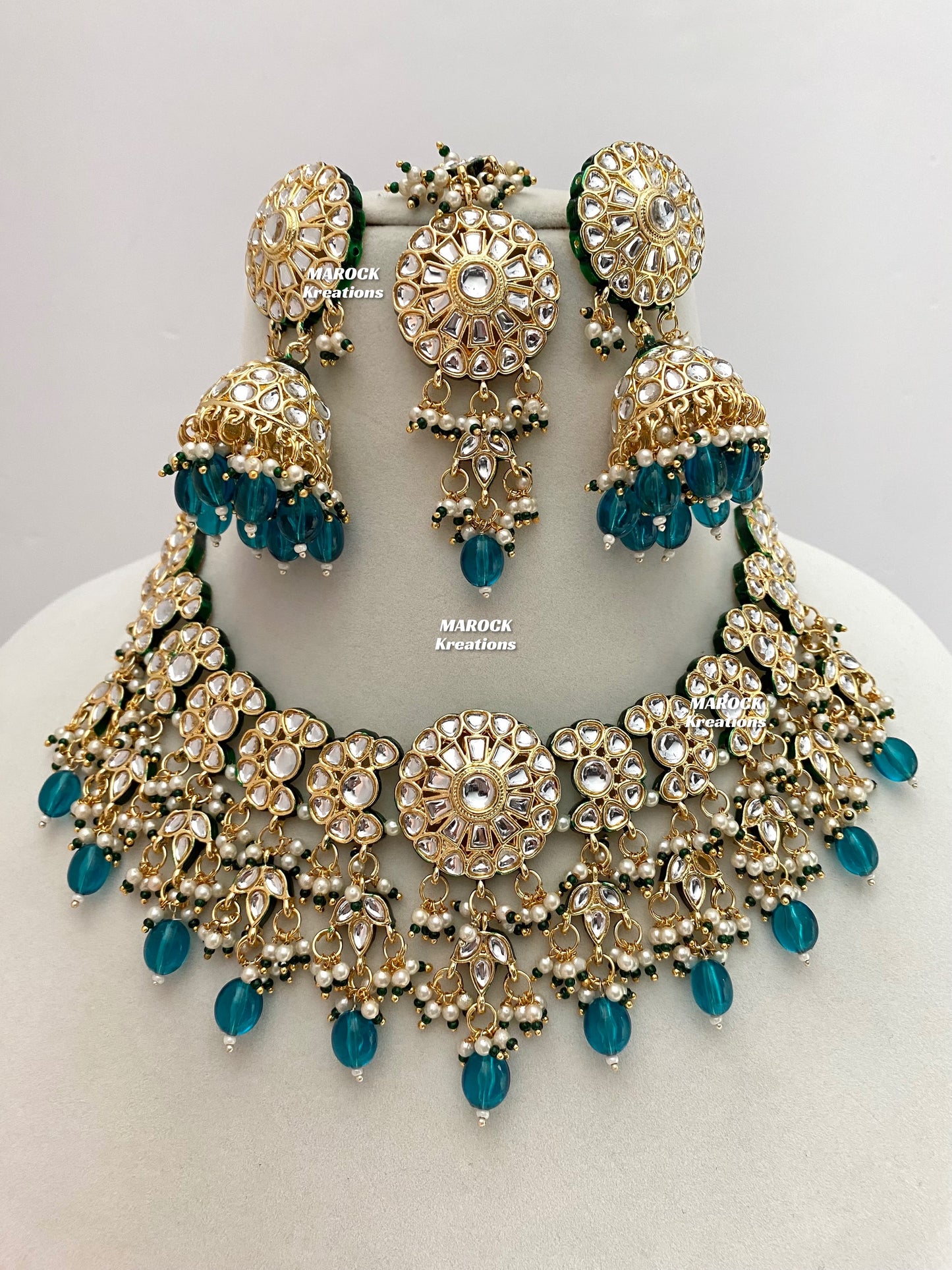 Premium Quality Thappa Kundan Statement Necklace sets