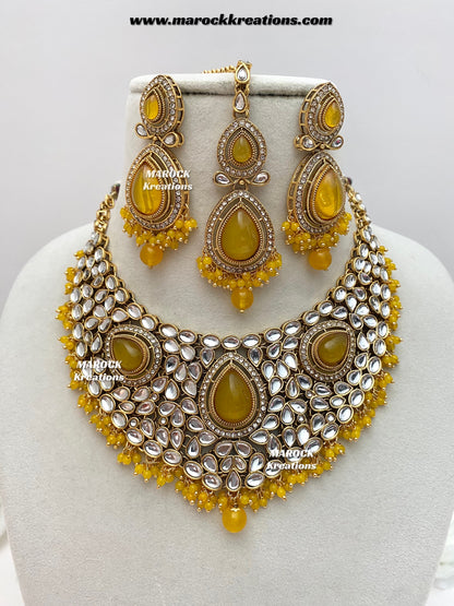 Veena Premium Quality Kundan Statement Necklace set