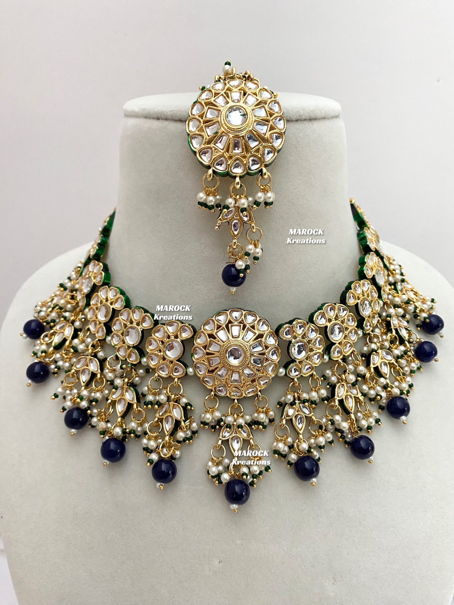 Premium Quality Thappa Kundan Statement Necklace sets