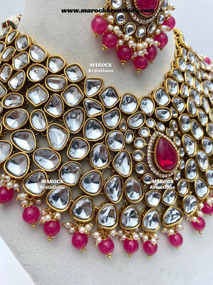 Ruhi Premium Quality Statement Kundan Necklace/Bridal set