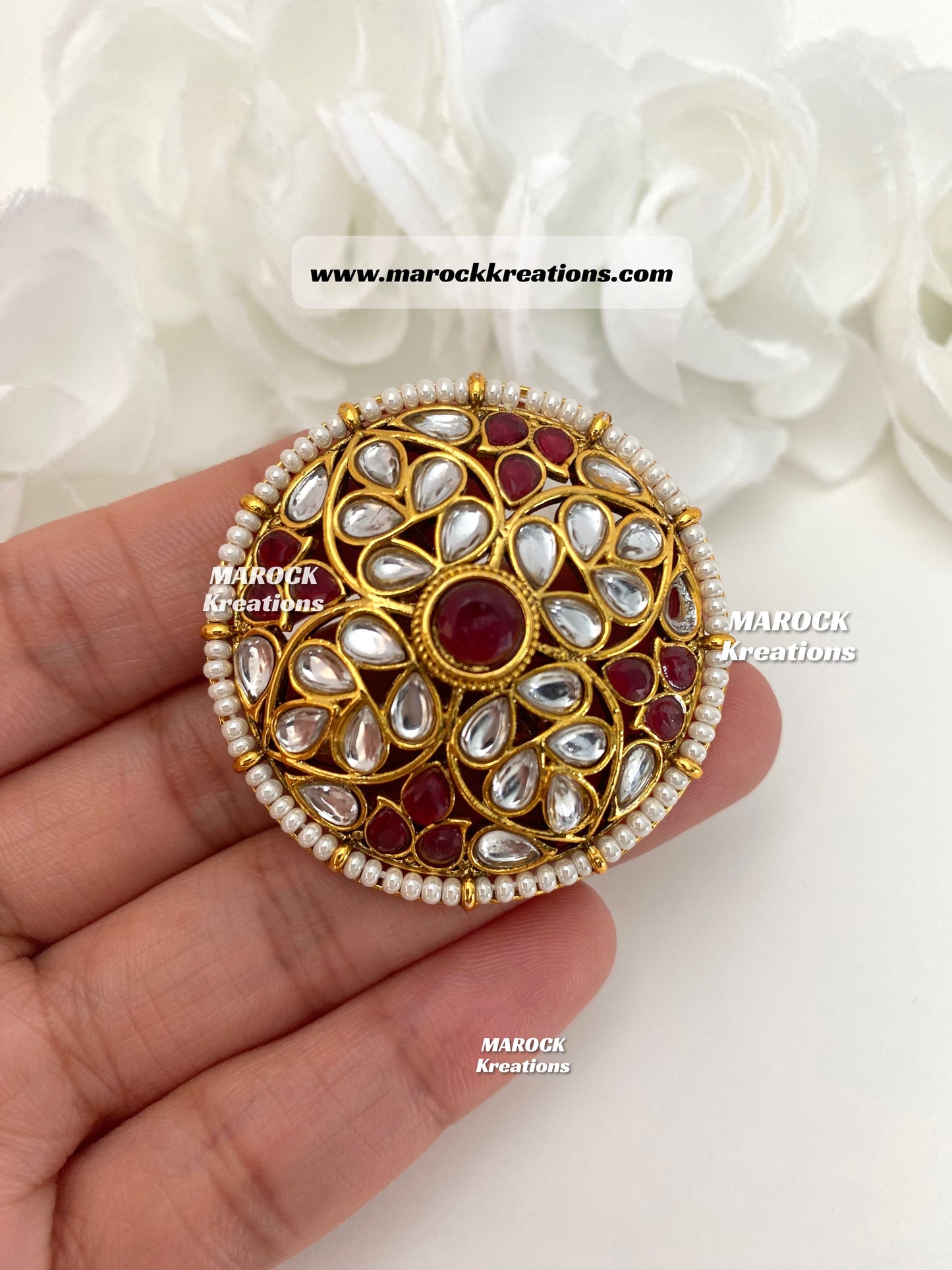 Kundan Statement adjustable Finger Rings