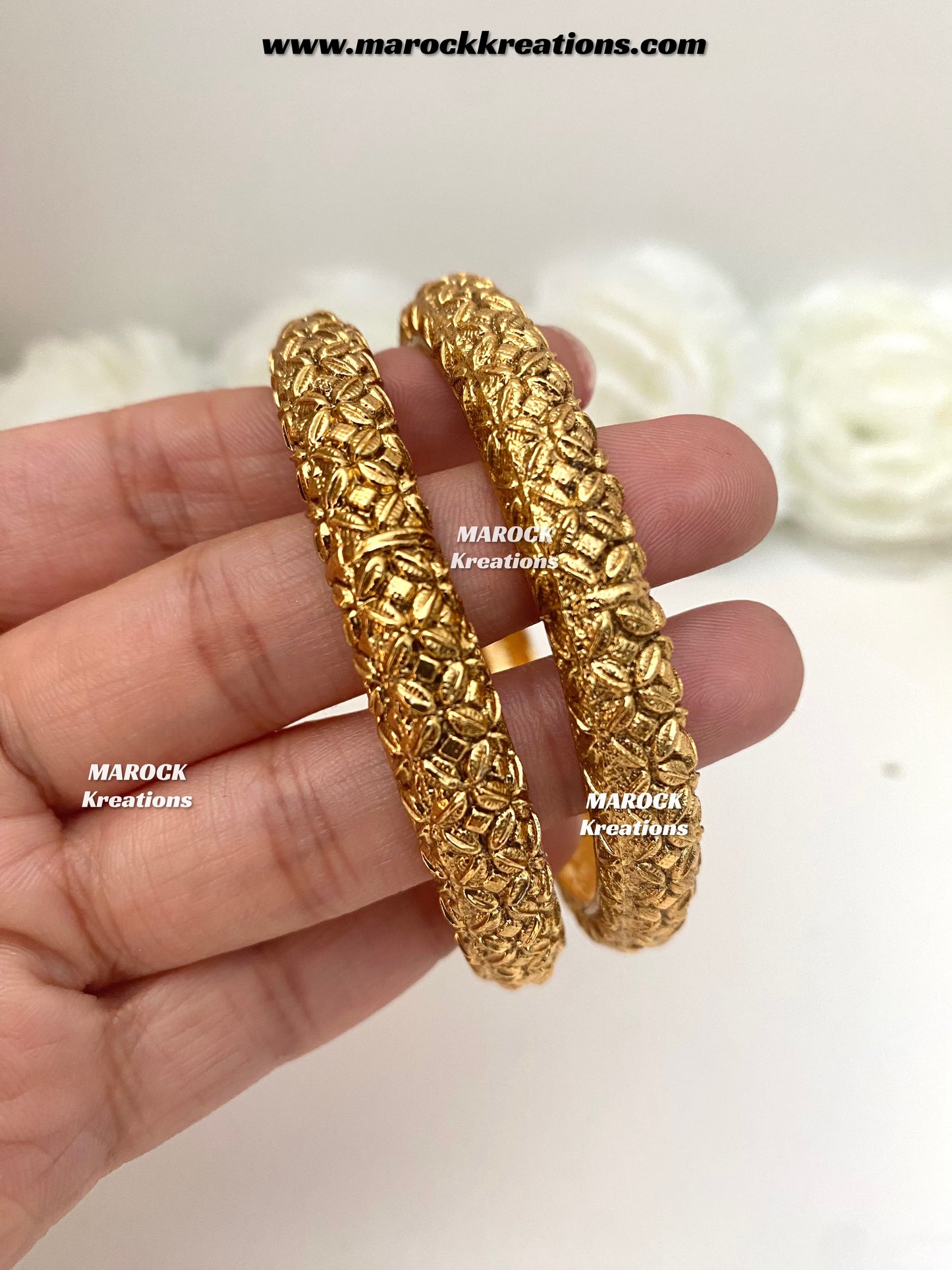 Reshmi Premium Quality Matt Finish Gold plated Bangles/Kangan